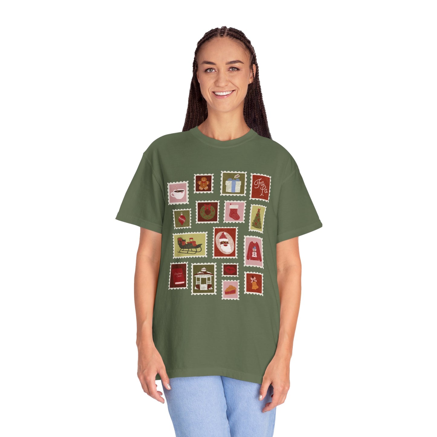 Holiday Stamps Comfort Colors Tee