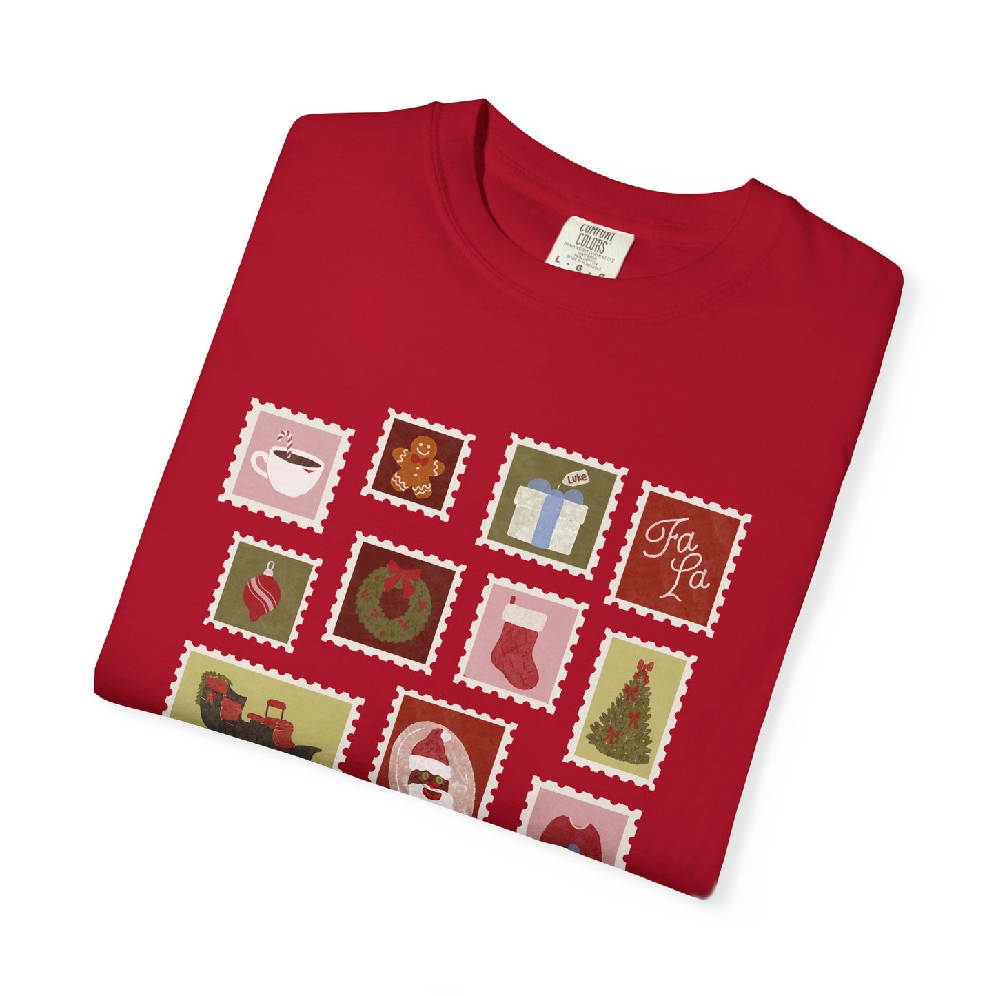 Holiday Stamps Comfort Colors Tee