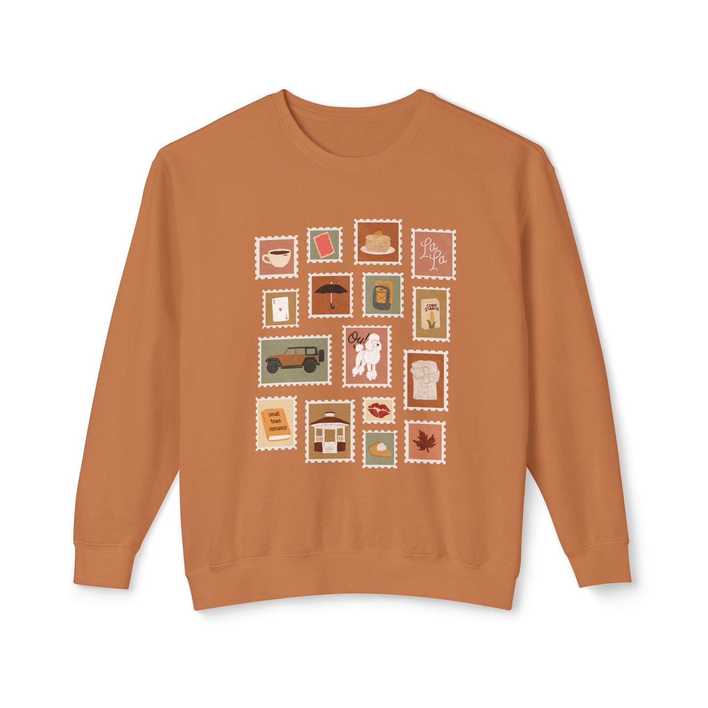 Autumn Stamps Lightweight Crewneck Sweatshirt