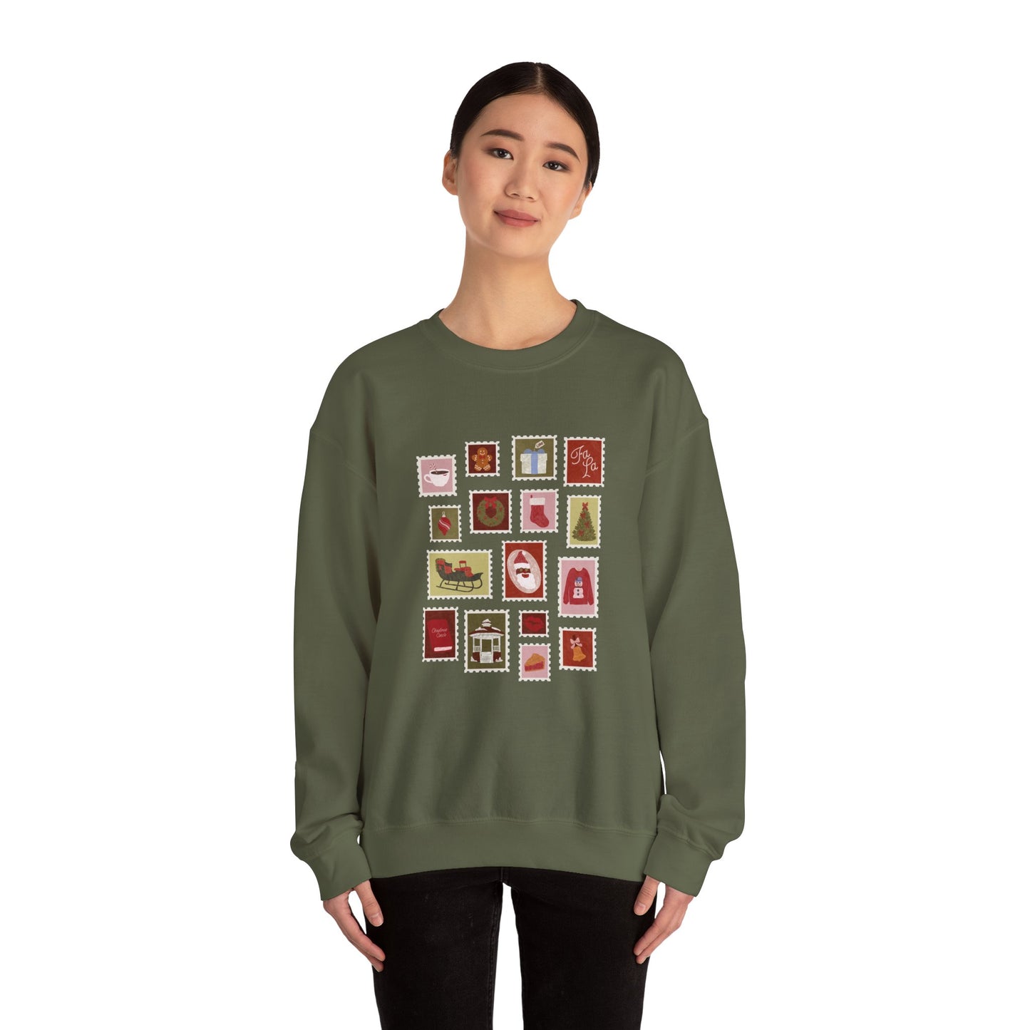 Holiday Stamps Crewneck Sweatshirt