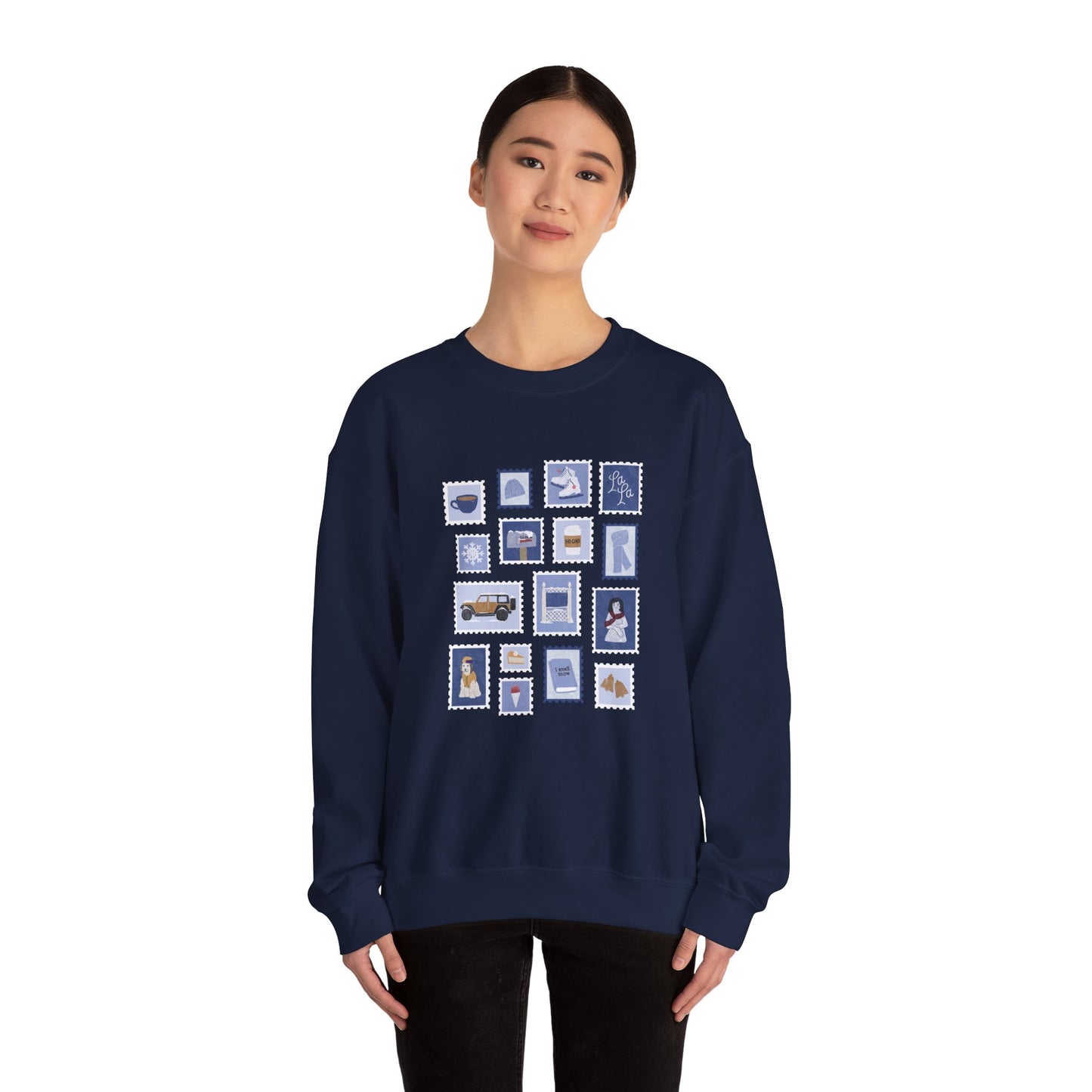 Winter Stamps Crewneck Sweatshirt