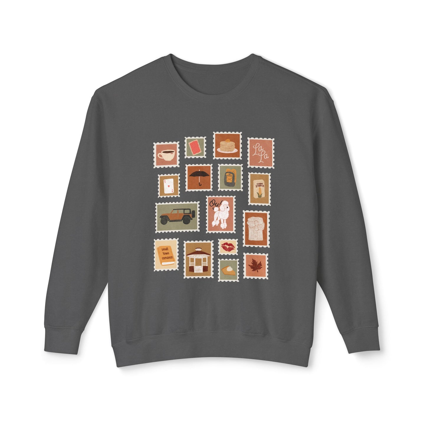 Autumn Stamps Lightweight Crewneck Sweatshirt
