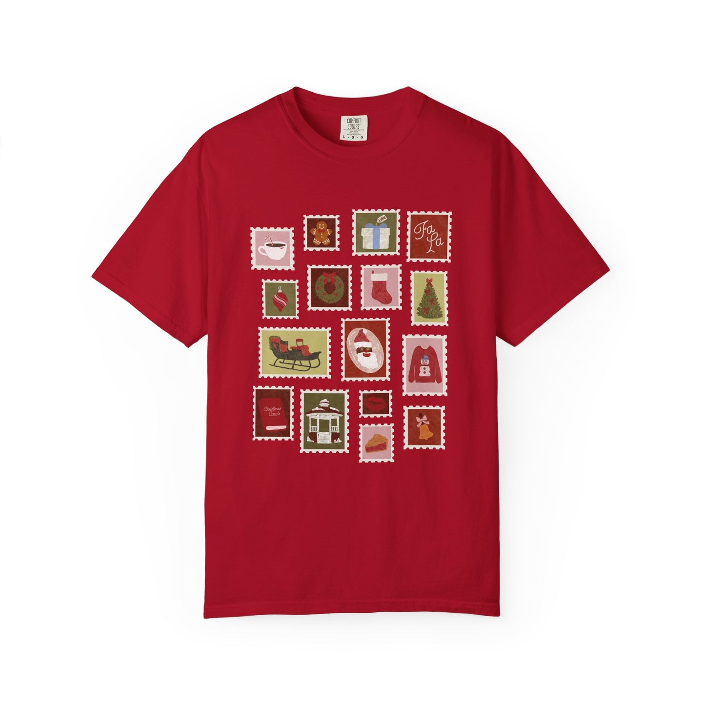 Holiday Stamps Comfort Colors Tee
