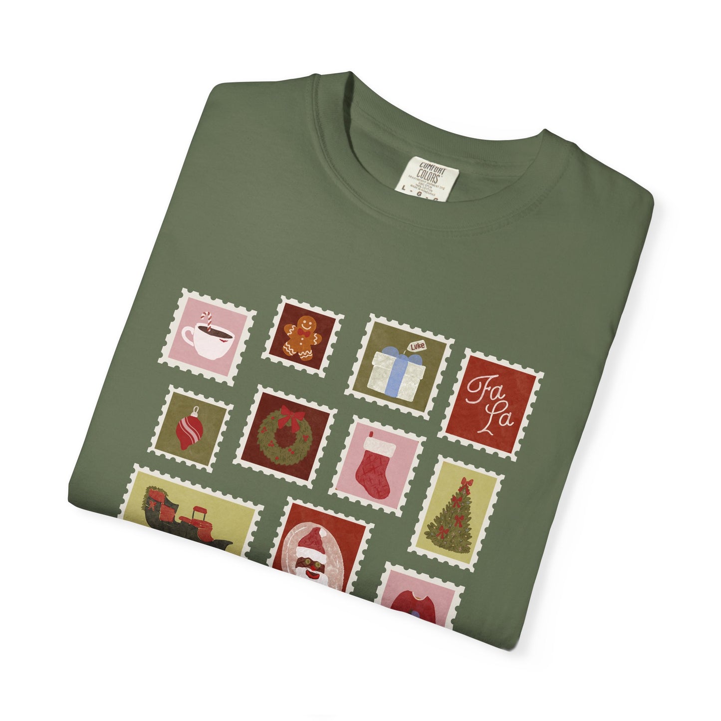 Holiday Stamps Comfort Colors Tee