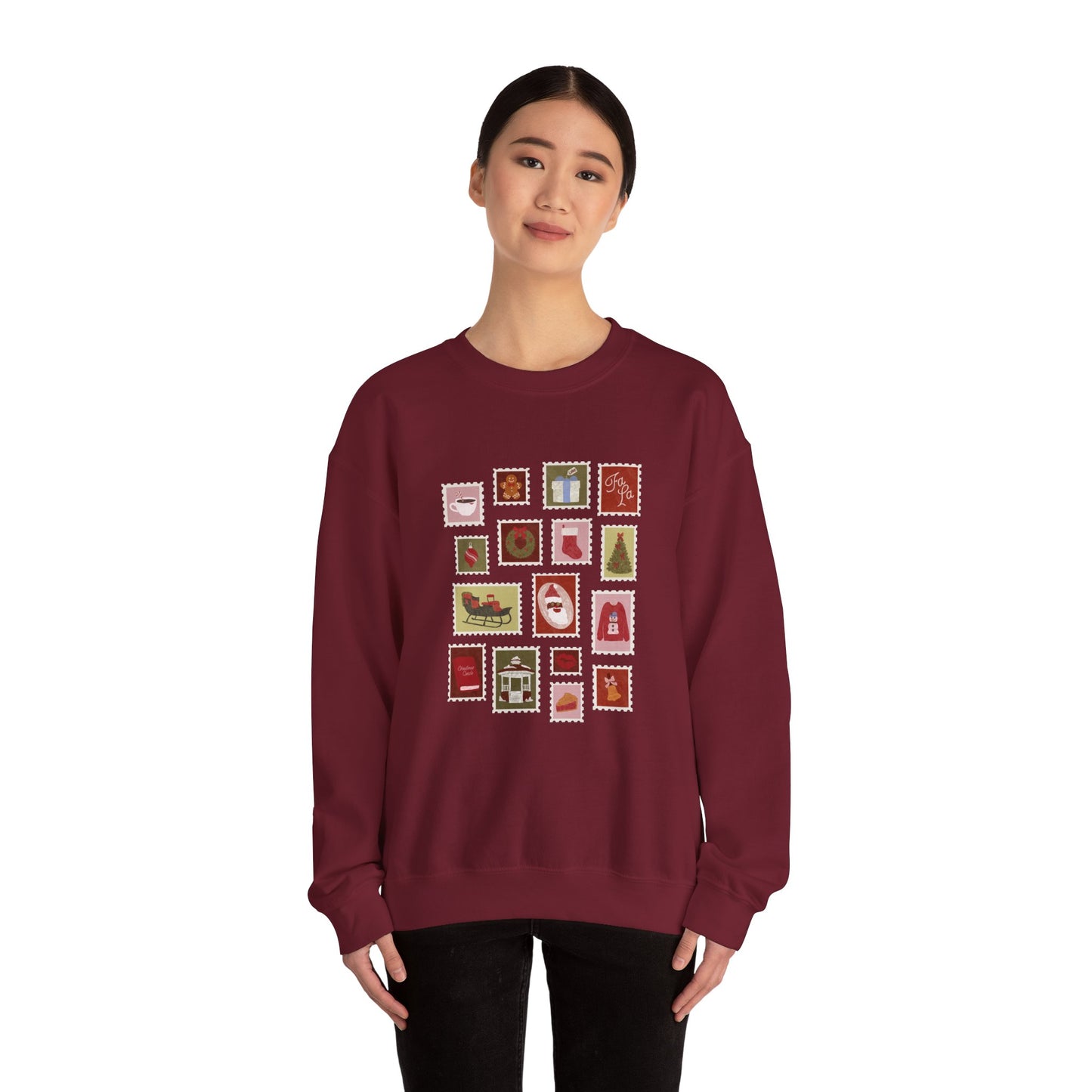 Holiday Stamps Crewneck Sweatshirt