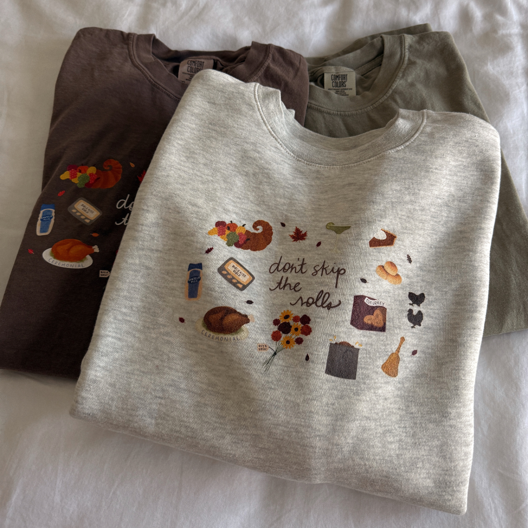 Don't Skip The Rolls Illustrated Crewneck Sweatshirt