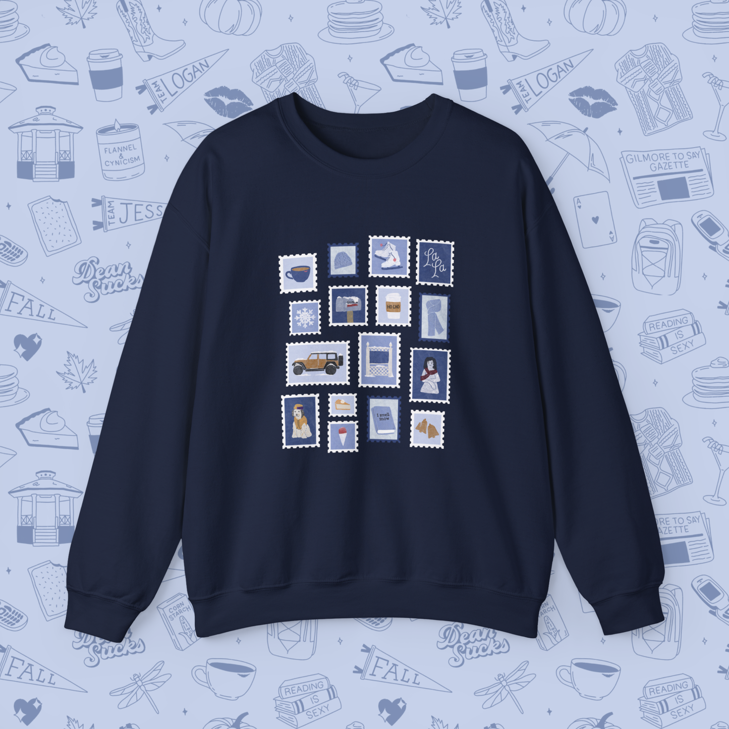 Winter Stamps Crewneck Sweatshirt