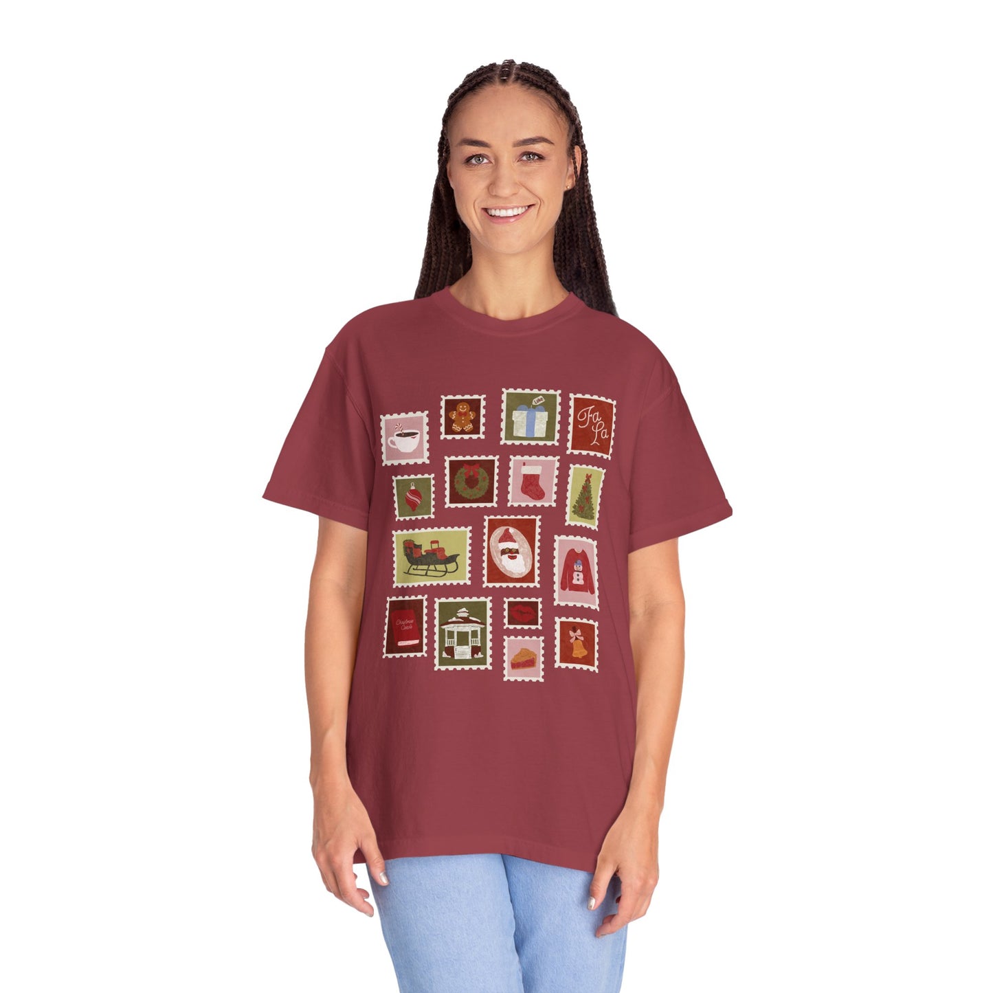 Holiday Stamps Comfort Colors Tee