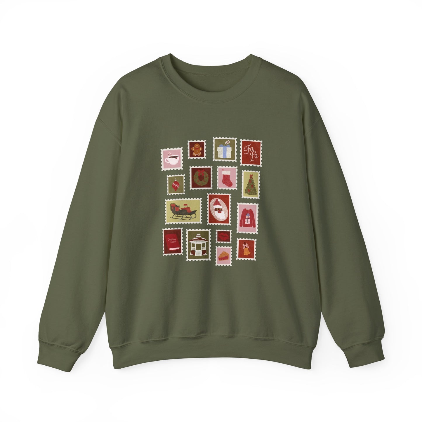 Holiday Stamps Crewneck Sweatshirt