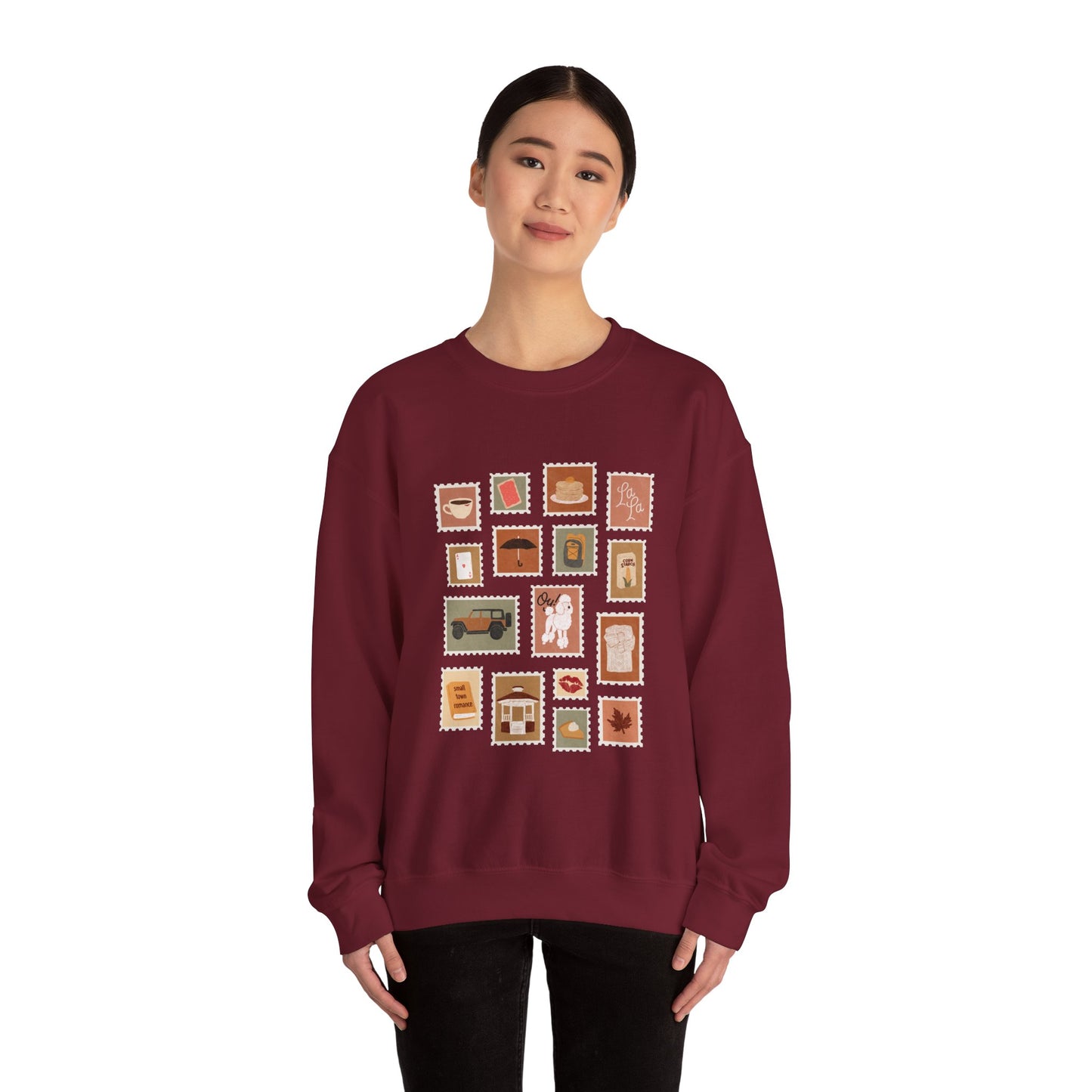 Autumn Stamps Gilden Crewneck