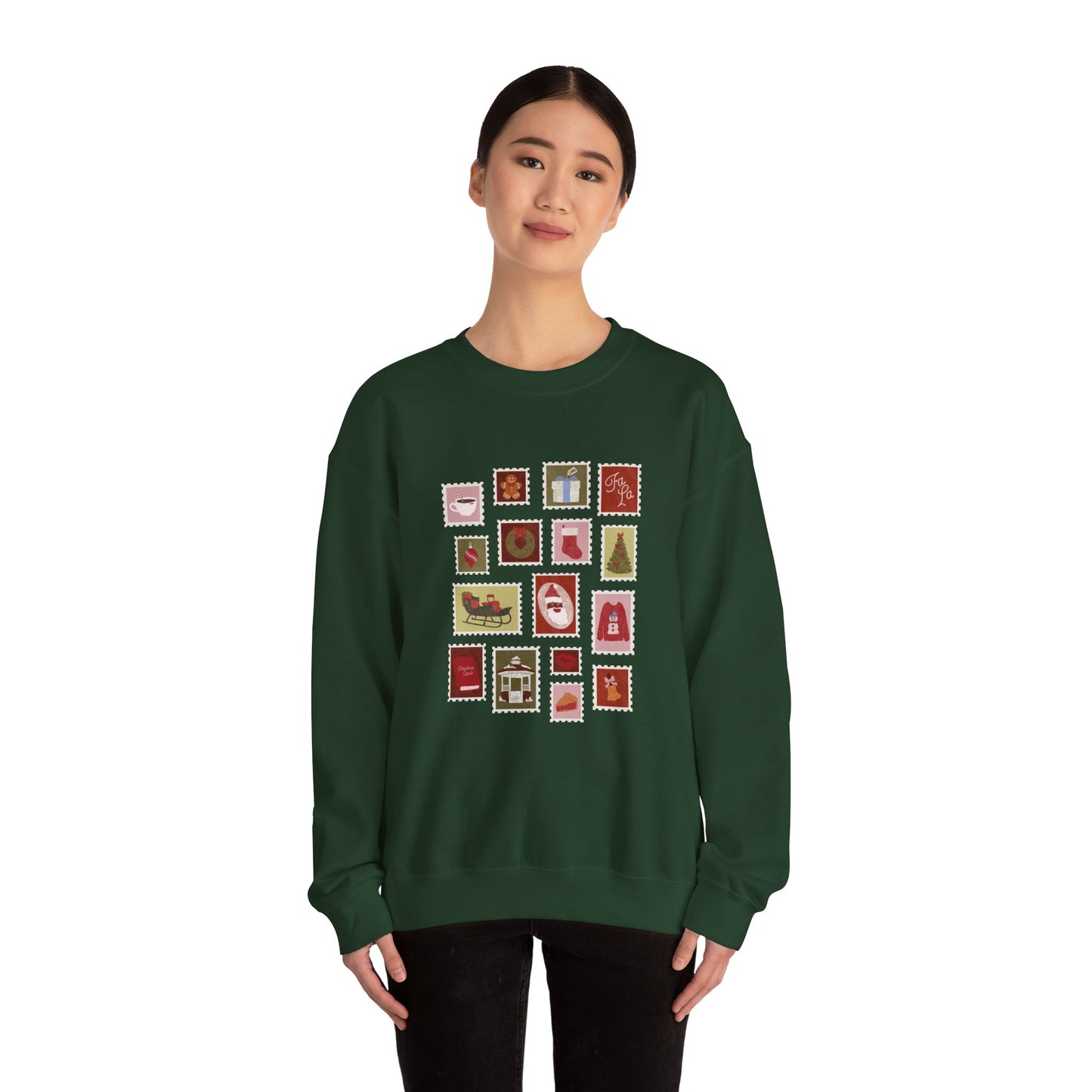 Holiday Stamps Crewneck Sweatshirt