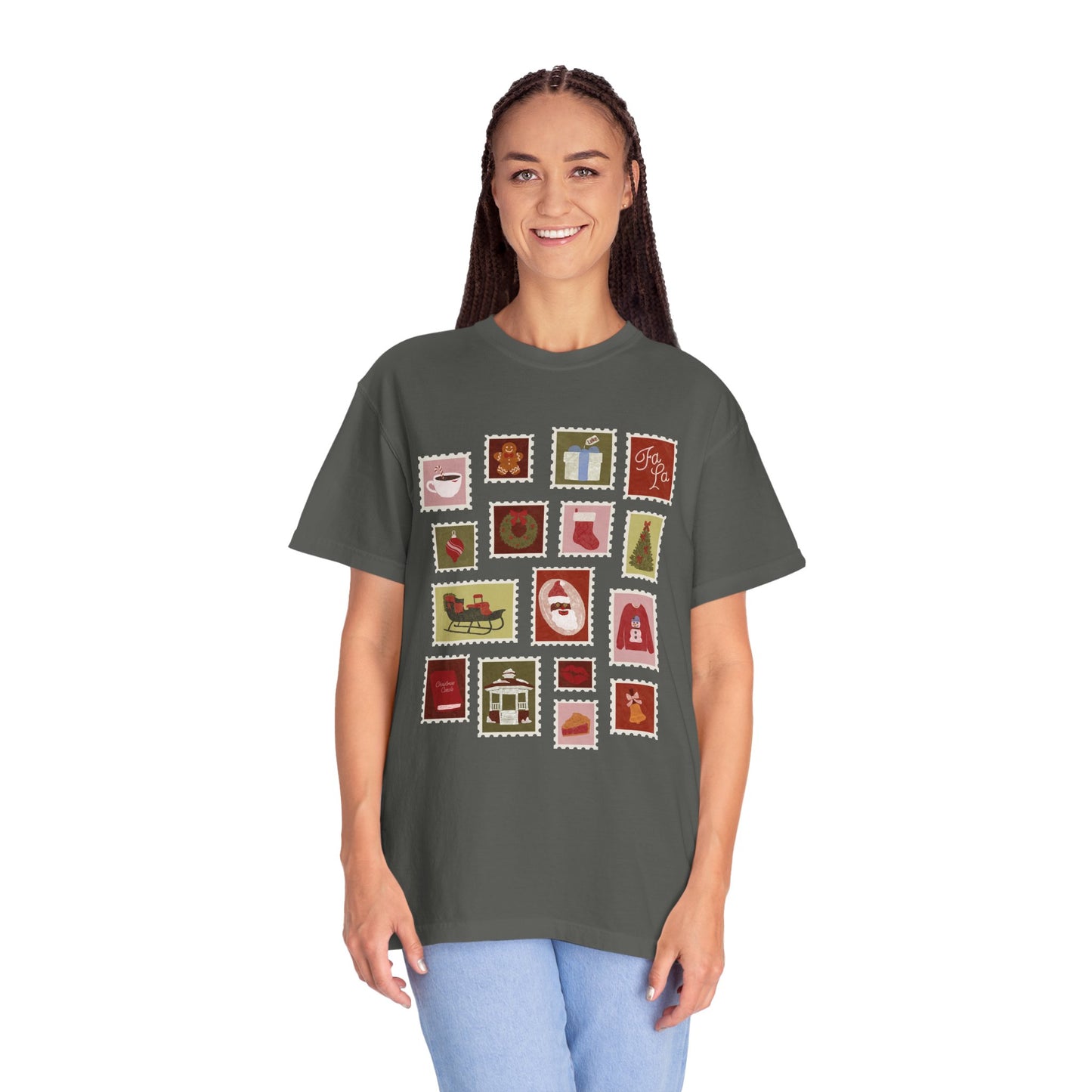 Holiday Stamps Comfort Colors Tee