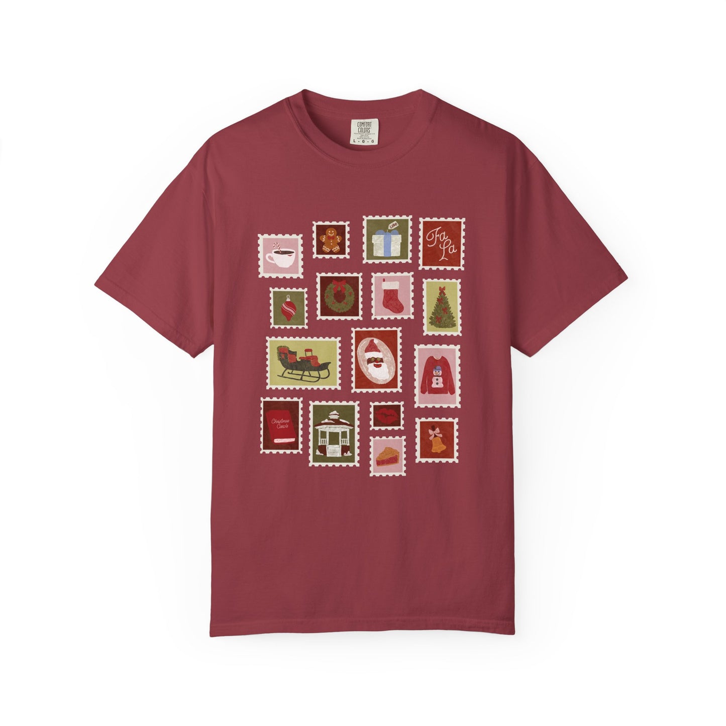 Holiday Stamps Comfort Colors Tee