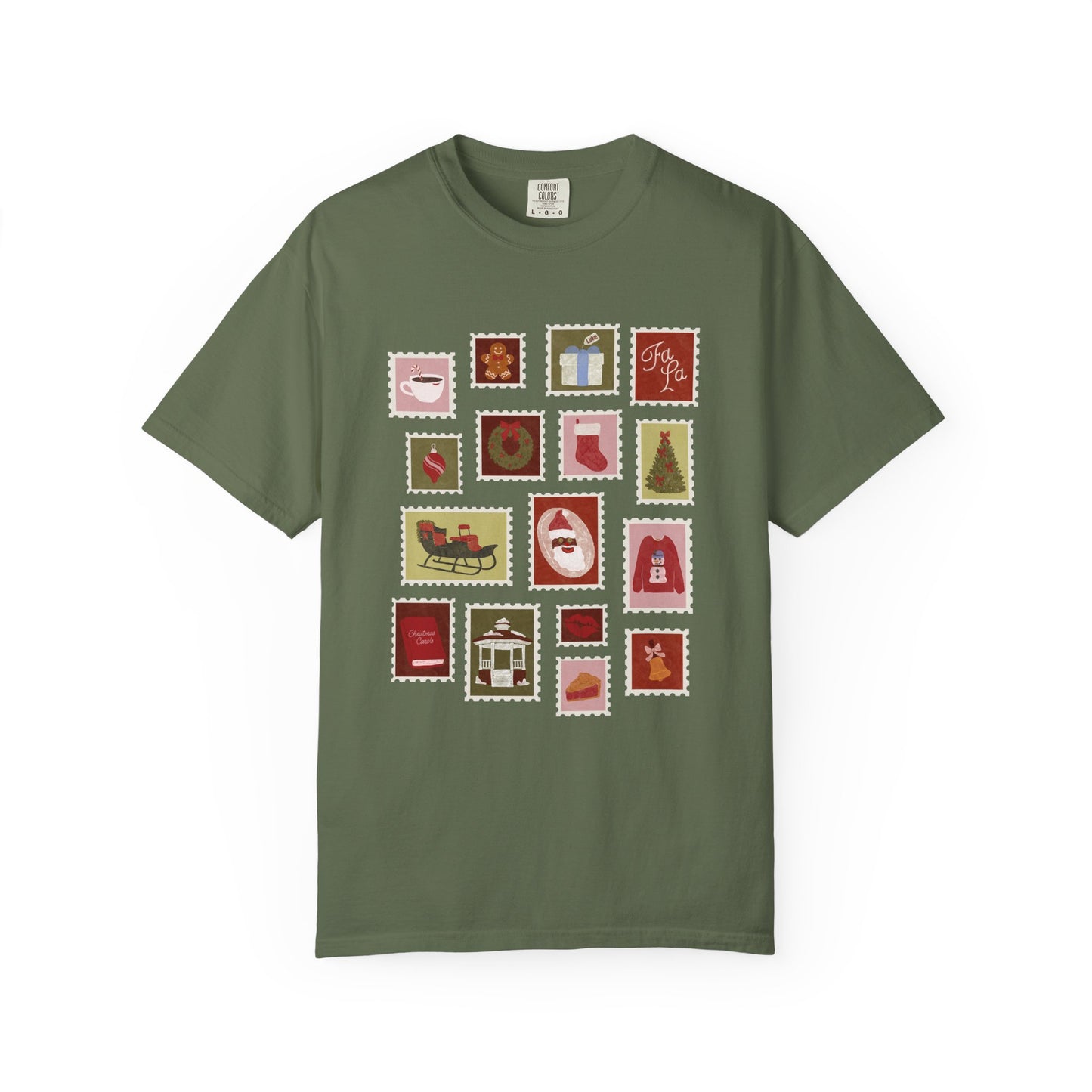 Holiday Stamps Comfort Colors Tee