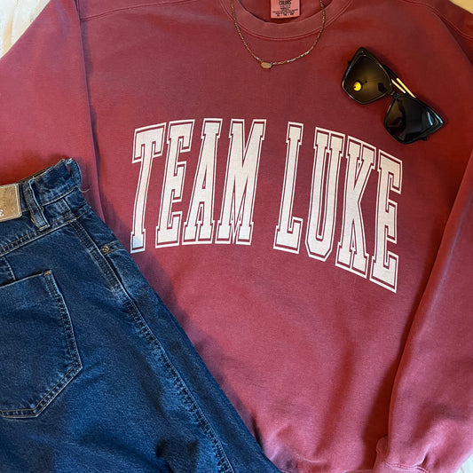 Team Luke Comfort Colors Crewneck