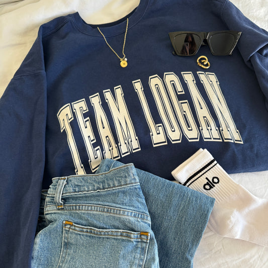 Team Logan Comfort Colors Crewneck